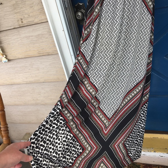 Empire Waist Multi Color Maxi Dress Awesome Designs Excellent Condition Chicos 2 - Picture 14 of 15